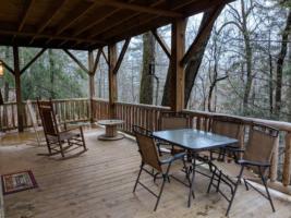 Cardinal Suite, Deck with Wooded Mountain View and Seating