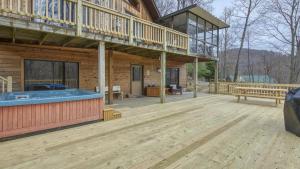 Newly Expanded Lower Deck with Hot Tub