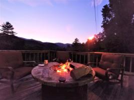 Lost Cove Mtn Lodge Deck Wood Burning Fire Pit