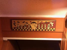 Owl's Perch, Game Room sign into Basement